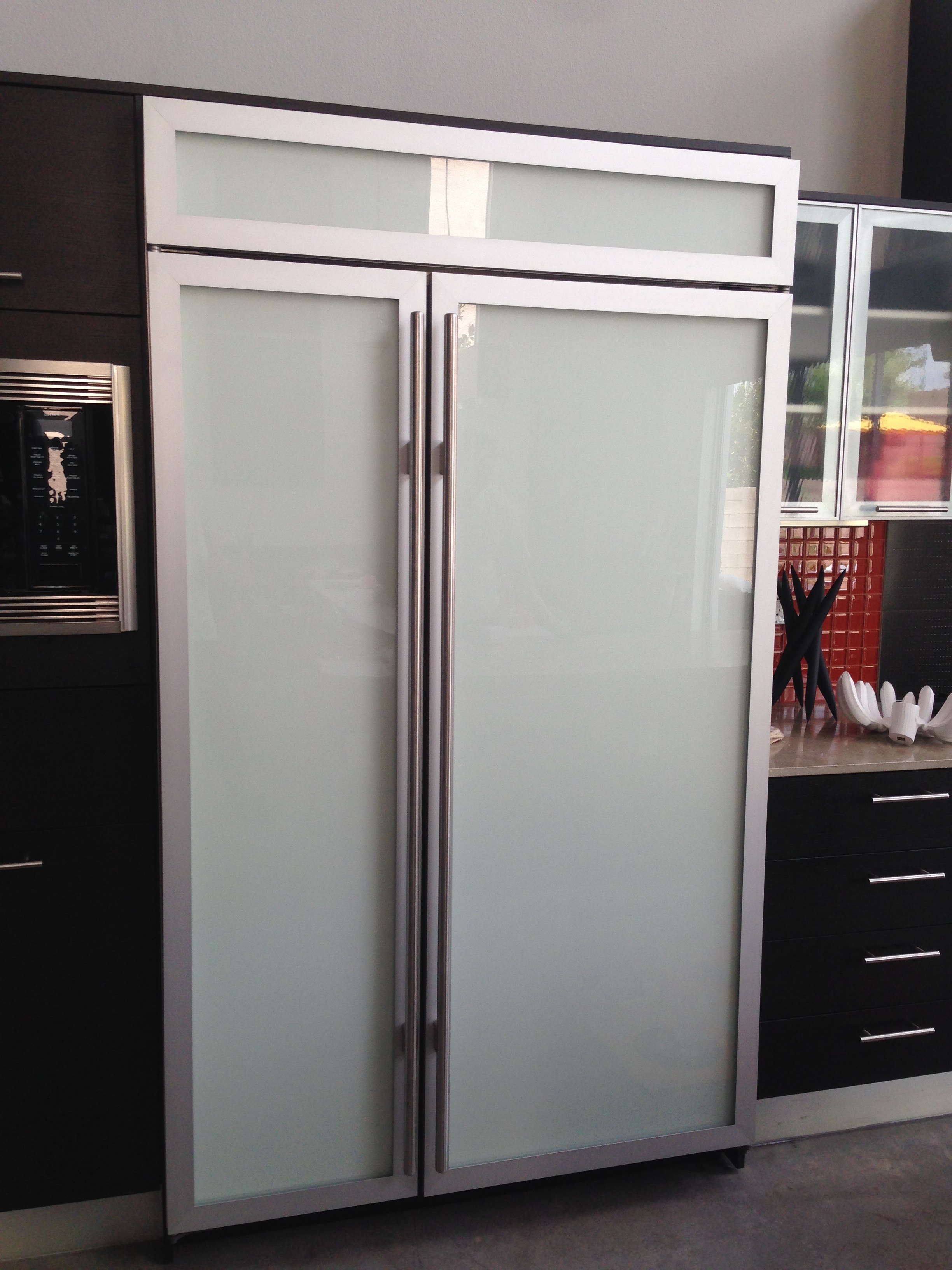 refrigerator panels - Aluminum Glass Cabinet Doors