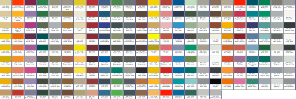 RAL Color Chart