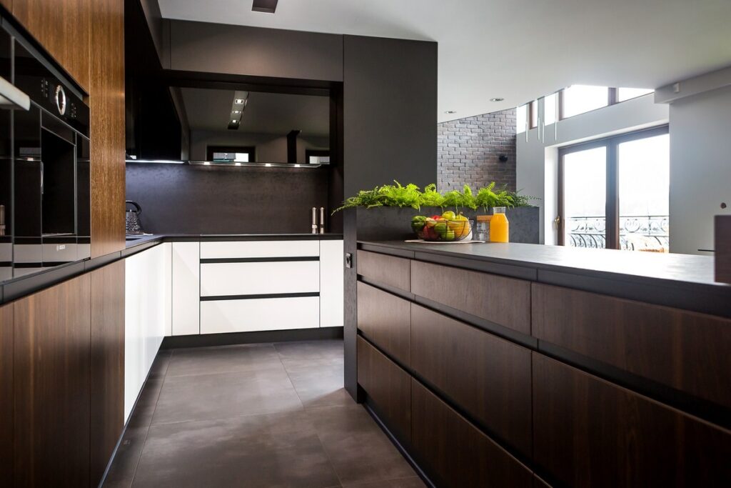 Veneer Kitchen - Aluminum Glass Cabinet Doors