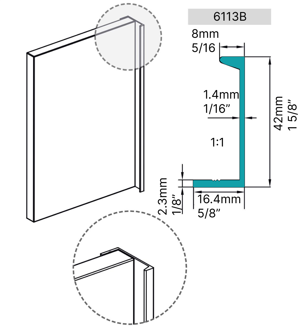 ALUMINUM FRAME - VERONA AIR - Aluminum Glass Cabinet Doors